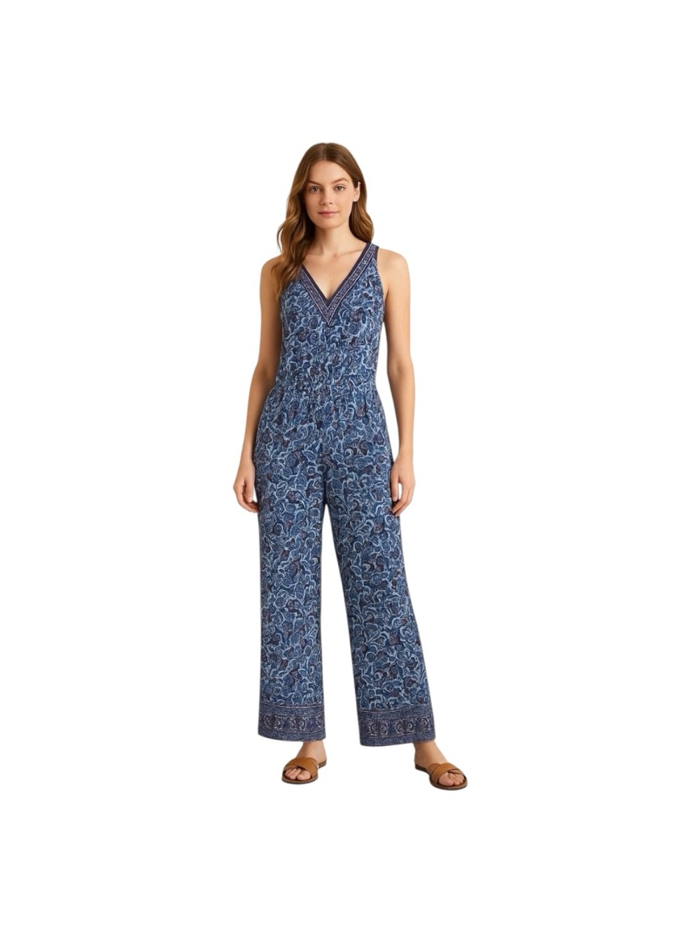 Stitch Fix Magnolia Grace Catarina Knit Jumpsuit Purple Blue L